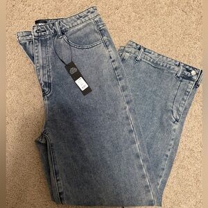 NWT Fashion Nova Light Blue Wide Leg Jeans